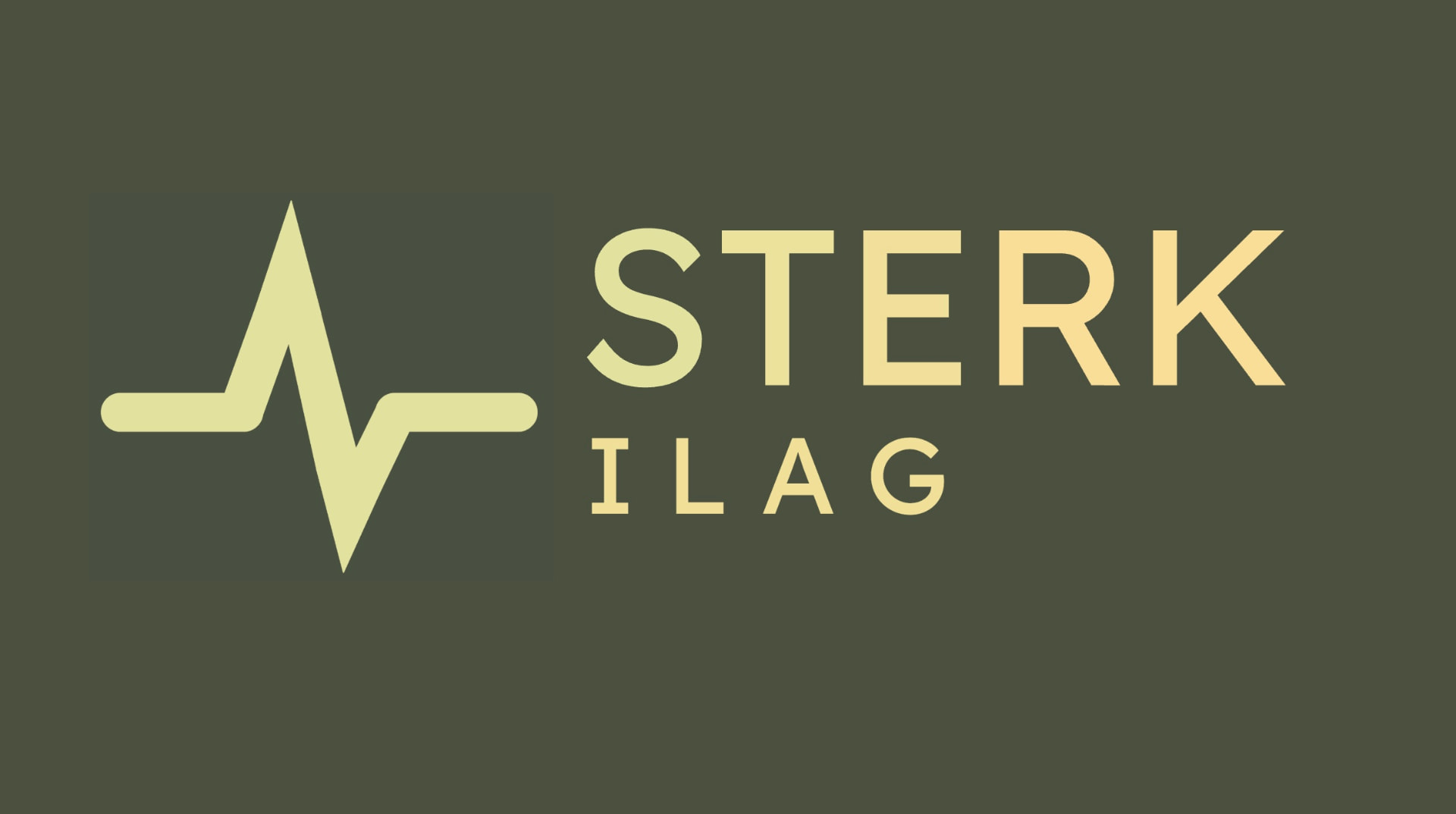 Sterk i Lag-logo – puls-symbol med navnet Sterk i Lag